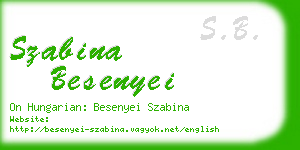 szabina besenyei business card